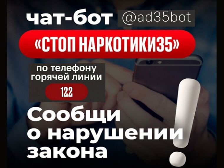 Чат-бот «СТОП наркотики 35».