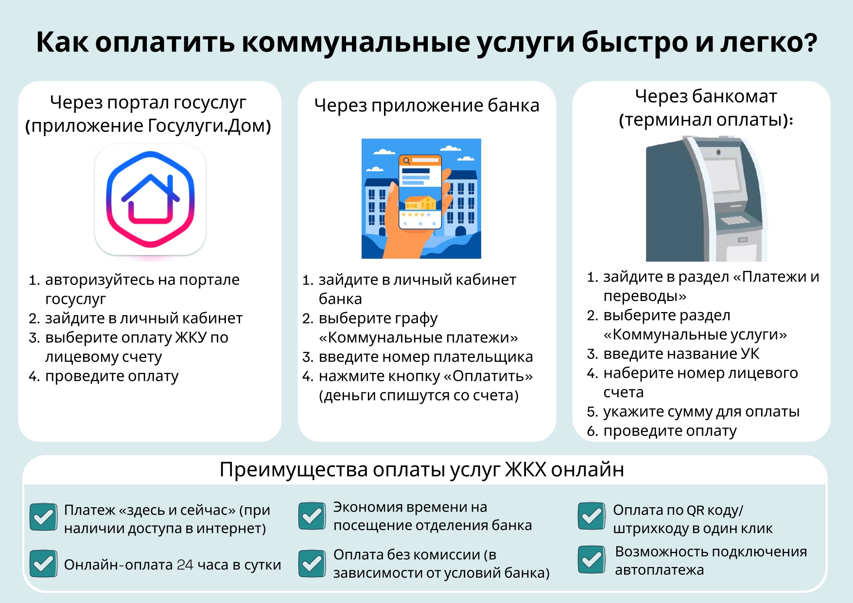 Информация для формирования агитационных материалов по стимулированию оплаты услуг ЖКХ онлайн.