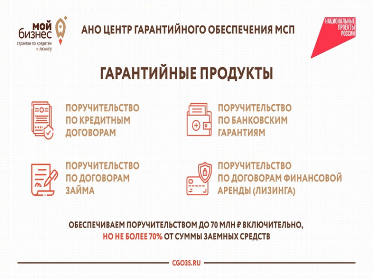 Поручительства  для субъектов МСП   и самозанятых граждан.